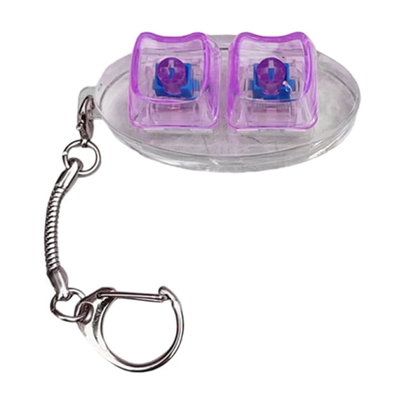 Double Key Oval Keychain Stress Reliever Portable PC Material Toy