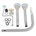 Double Kitchen Sink PTrap,Expandable Flexible Kitchen Drain Kit Trap