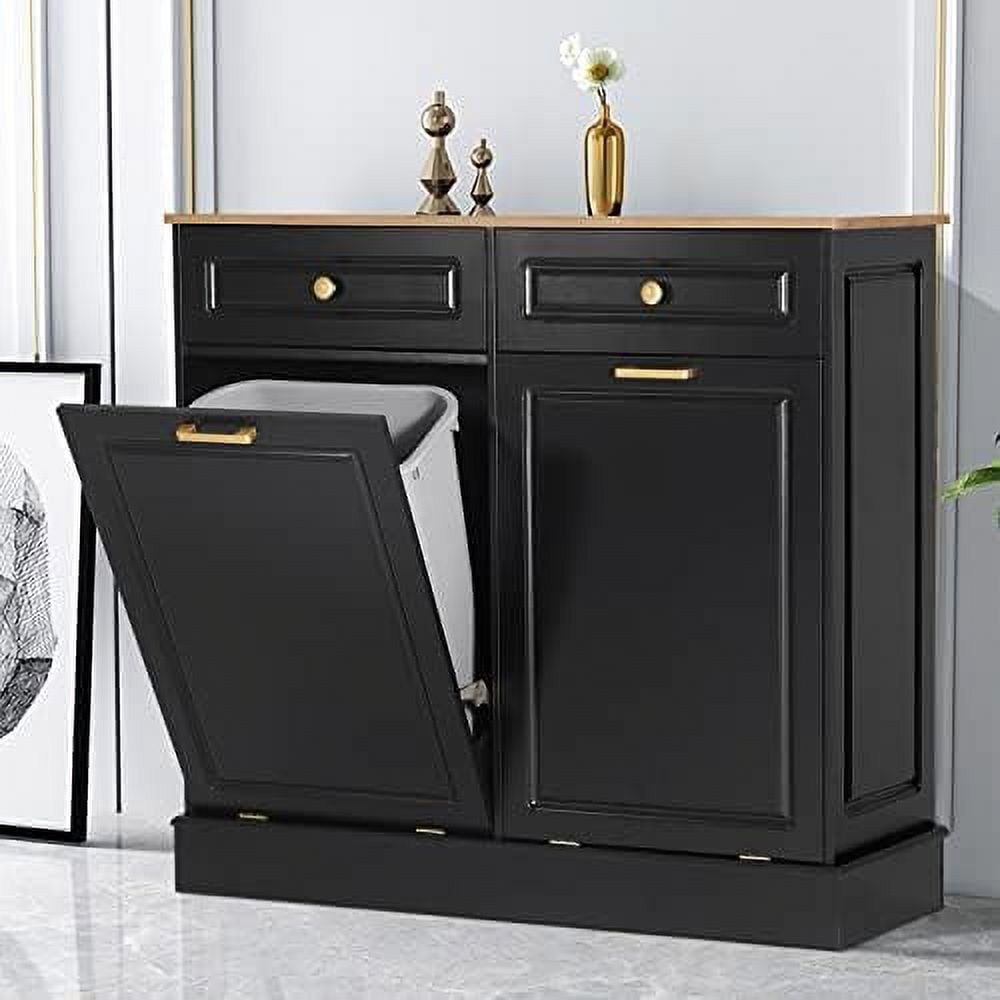 Double Kitchen Trash Cabinets Dual Tilt Out Trash Cabinet with Two ...