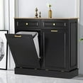 Double Kitchen Trash Cabinets Dual Tilt Out Trash Cabinet with Two ...