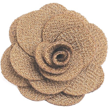Double Knit Crepe Lapel Flower Boutonniere - Cappucino