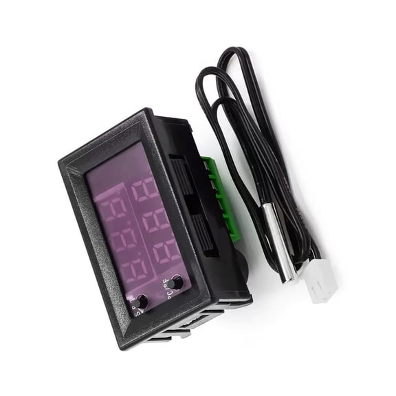 Double LED Programmable Thermostat Control Switching Waterproof DC12V Operate Precise -50℃ To 110℃ Temperature Ranges