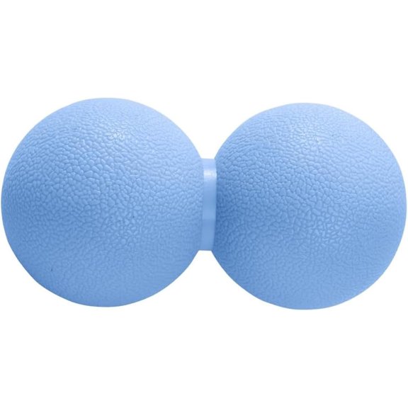 Double Lacrosse & Micro-Elastic Peanut Massage Ball - Myofascial Release Tool for Muscle, Back, Foot, and Physical Therapy, Mobility Roller for Acupressure and Relaxation (Blue)