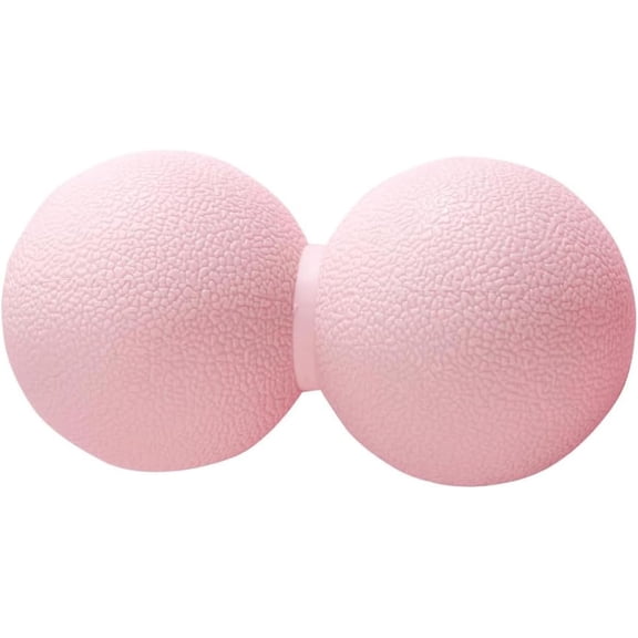 Double Lacrosse & Micro-Elastic Peanut Massage Ball - Myofascial Release Tool for Muscle, Back, Foot, and Physical Therapy, Mobility Roller for Acupressure and Relaxation (Pink)