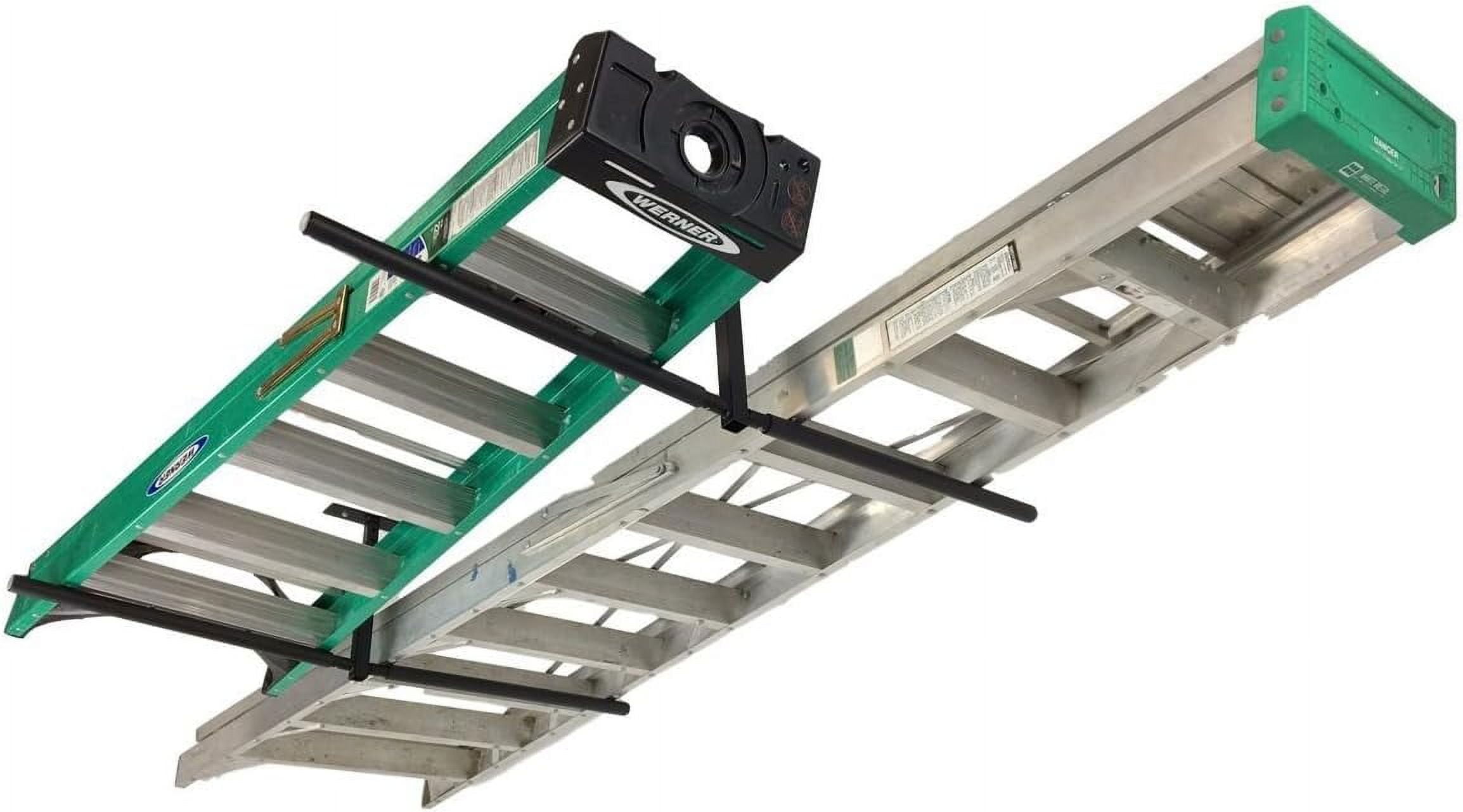 Double Ladder Ceiling Rack, Hi Port 2 Garage Storage And Organizer