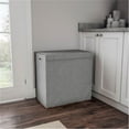 thumbnail image 1 of Double Laundry Hamper with Lid-Two-Sided Sorter, Gray, 1 of 1