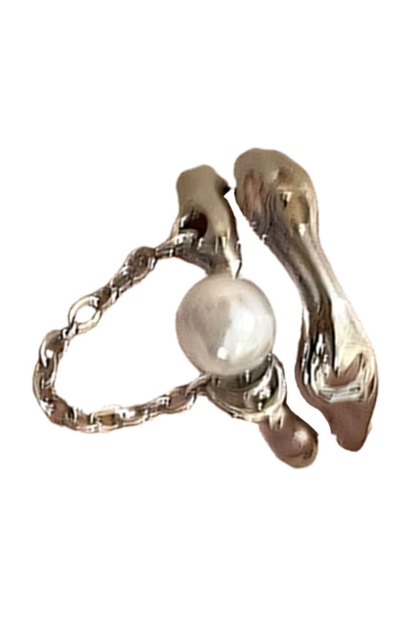 Double Layer Adjustable Delicate Chain Opening Rings Alloy Texture Suitable for Wedding Parties Wear