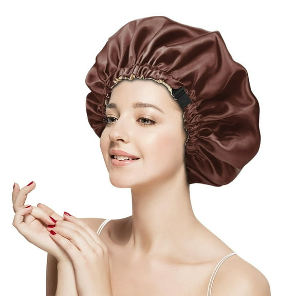 Double Layer Adjustable Hair Bonnet For Sleeping Hair Bonnets For Women Curly Natural Hair