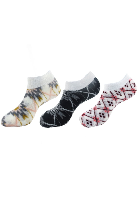 Women's Double Layer Anklet Socks - One Size - Assortment A - 3 Pairs