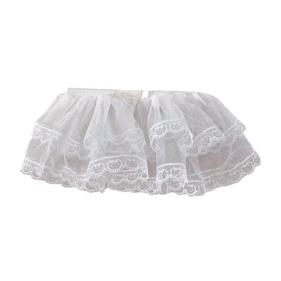 Double Layer Baby Butt Curtain Fashion Tulle Skirt Solid Color Princess Girls Casual Wear Short Skirt Stackable