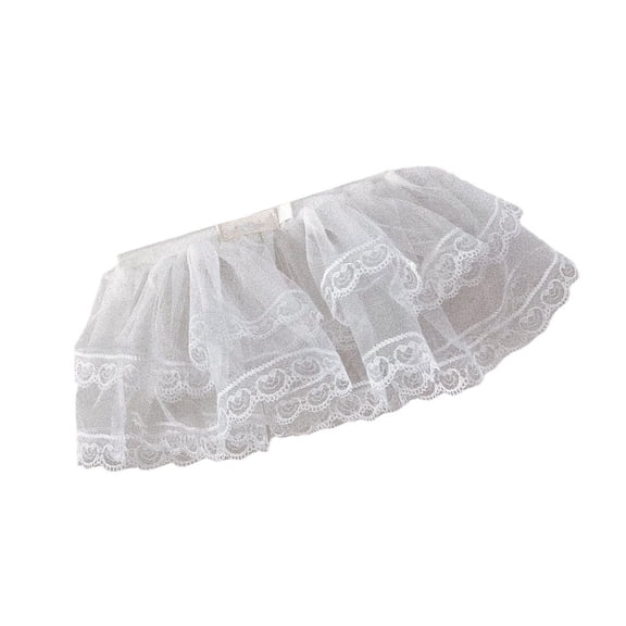 Double Layer Baby Butt Curtain Fashion Tulle Skirt Solid Color Princess Girls Casual Wear Short Skirt Stackable