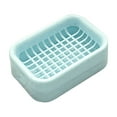 thumbnail image 1 of Double-Layer Bar Soap Holder Mesh Drain Soap Box for Shower Soap Dish with Drain Soap Saver Box Container Plastic Soap Dish for Home Bathroom Counter, Kitchen, Toilet, 1Pc(Blue,4.9x3.4x1.5"), 1 of 7