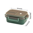 thumbnail image 1 of Double-Layer Bento Box, Microwave Safe Lunch Container with Leak-Proof Sealing and Compartment Designing, Easy to Clean and Heat for Office Worker, 1 of 5