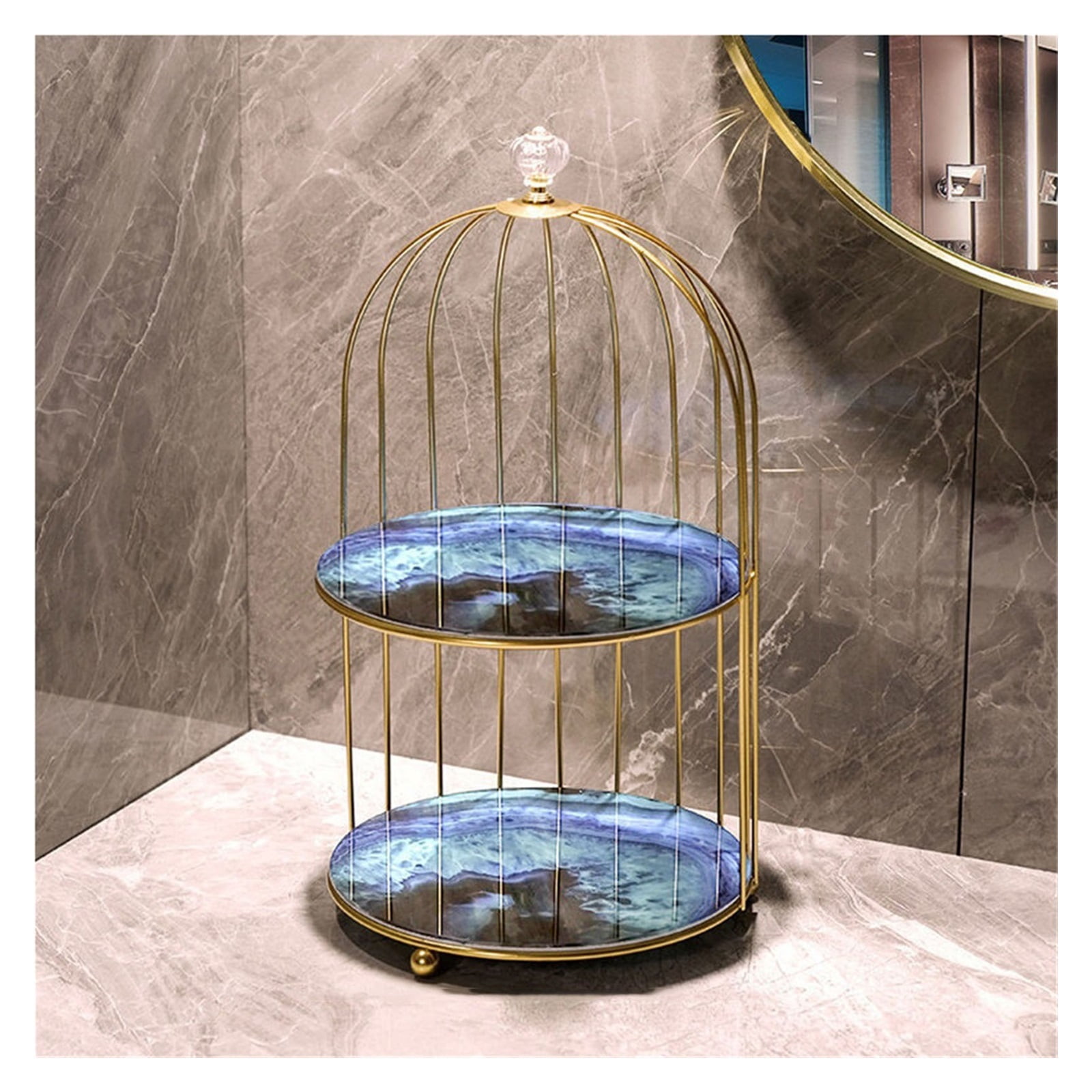 Photo inspiration: Almost Escape Proof Double Layer Macaw Cage Reference: Double Layer Bird Cage Shape Makeup Organizer Shelf For Bathroom