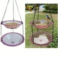thumbnail image 1 of Double Layer Bird Feeders Backyard Birdfeeder Tray, Hummingbird Feeders for Outdoors Hanging, Cute Birdbath Water and Feeder, Window Bird Feeder for Garden(1PCS), 1 of 6