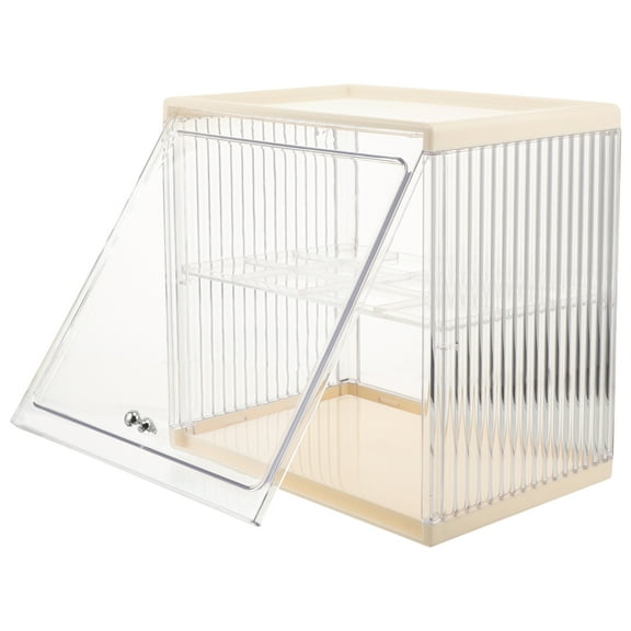 Double Layer Bread Box Storage Container Countertop Bin Housef Kitchen Cutlery Loaf Bakery Display Case for