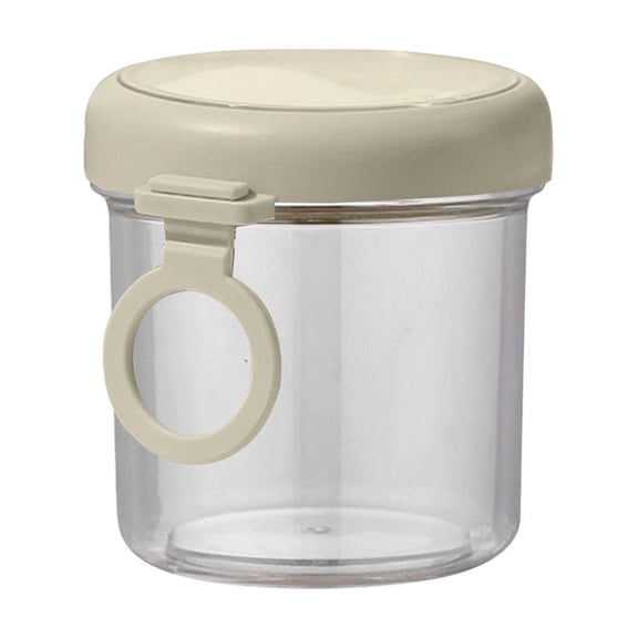 Double Layer Breakfast Cup with Lid And Spoon, Large Capacity Salad Oatmeal Cup for scholars, Outdoor Picnic, Office Lunch Use, 1 pcs Oatmeal Cup, 18.6 oz