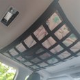 thumbnail image 1 of Double-Layer Car Ceiling Cargo Net Pocket, SUV Roof Storage Organizer with Zipper, 31.5x21.3/35.4x25.6 Inches, Travel & Camping Interior Accessories for Cars with 4 Handles, 1 of 9