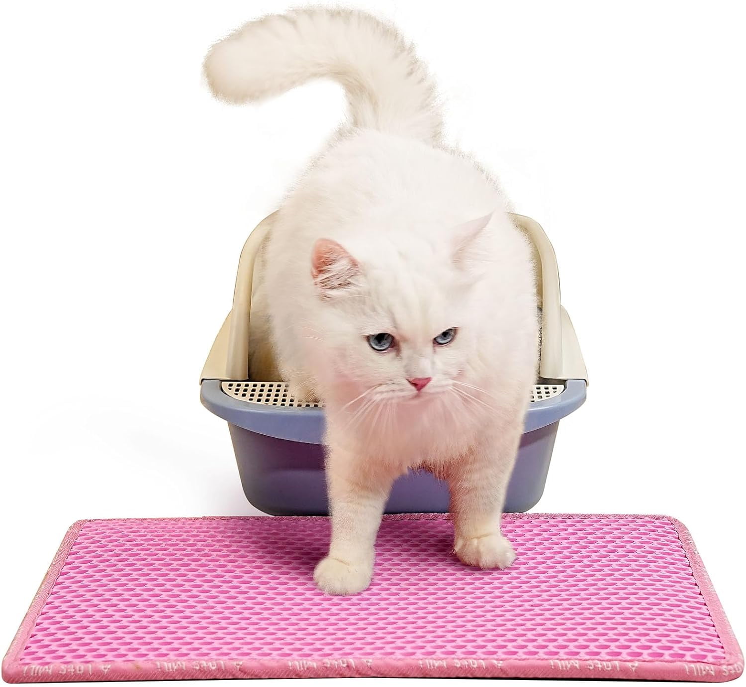Double Layer Cat Litter Mat, Honeycomb Design, Urine Waterproof, Easy Clean