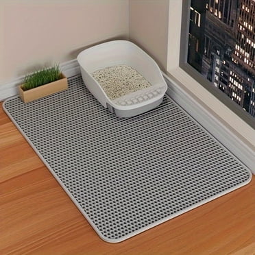 Double Layer Cat Litter Trapping Mat, Non-slip Waterproof Cat Cleaning Mat For Pet Toilet Kennel Litter Box