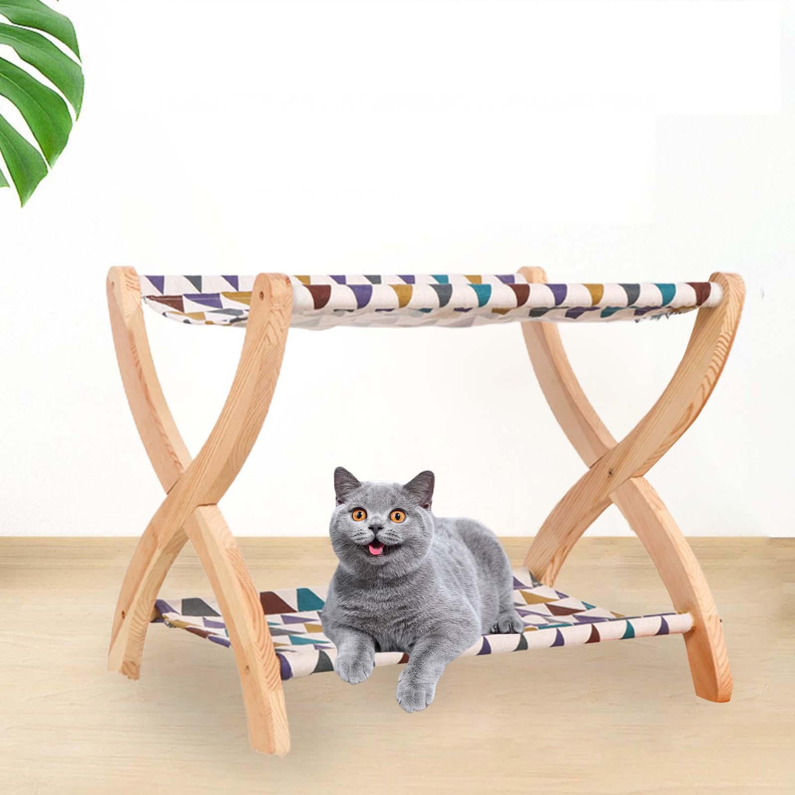 Double Layer Cat Lounge Beds Cat Hammock Beds Raised Pet Beds Bunny