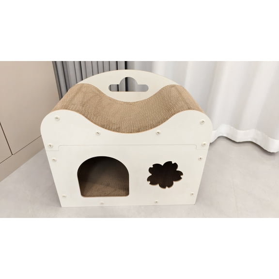 Double-Layer Cherry Blossom Style Cat Scratch Board with Corrugated E1 Density Board