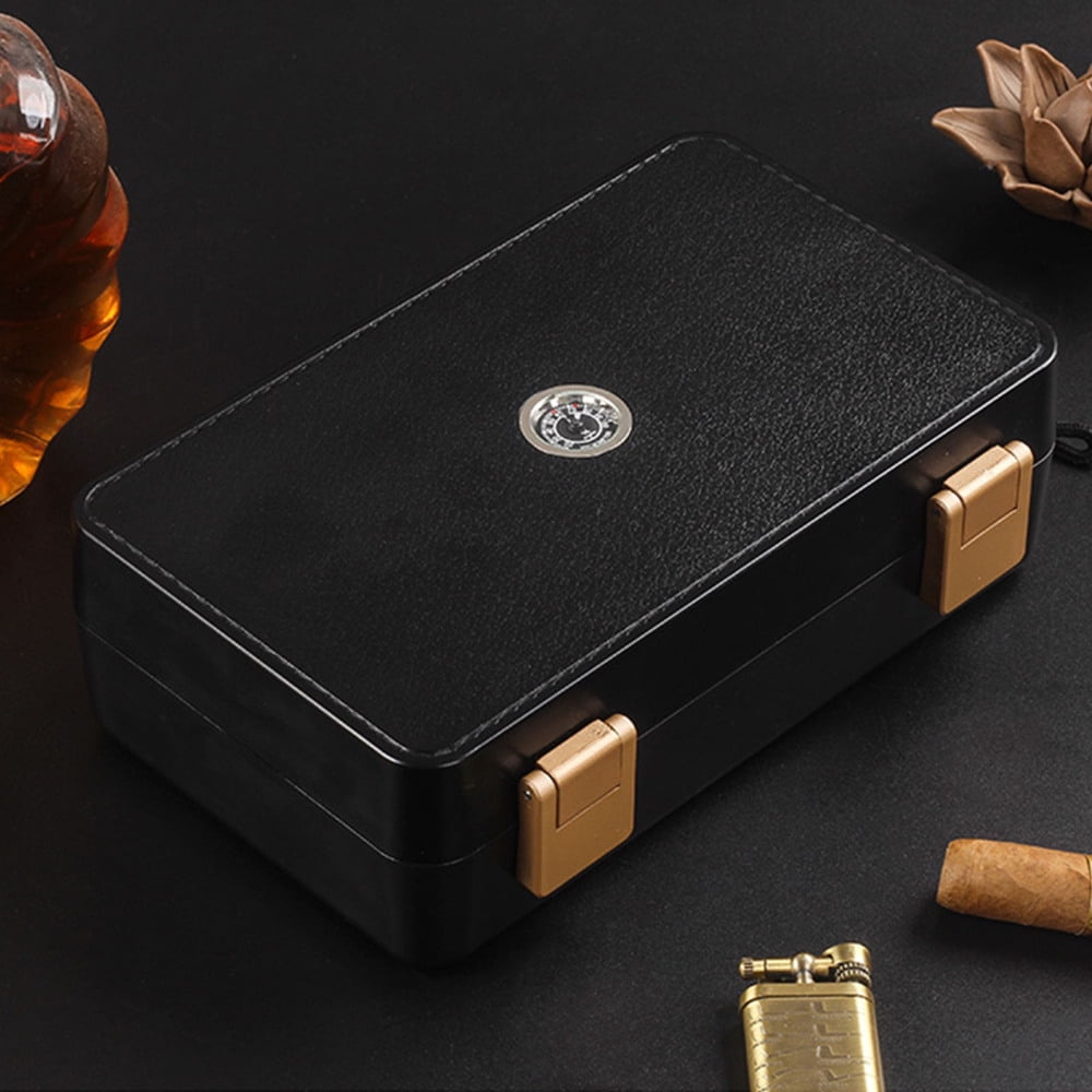 Double Layer Cigar Moisture Box Outdoor Shockproof Cigars Case for