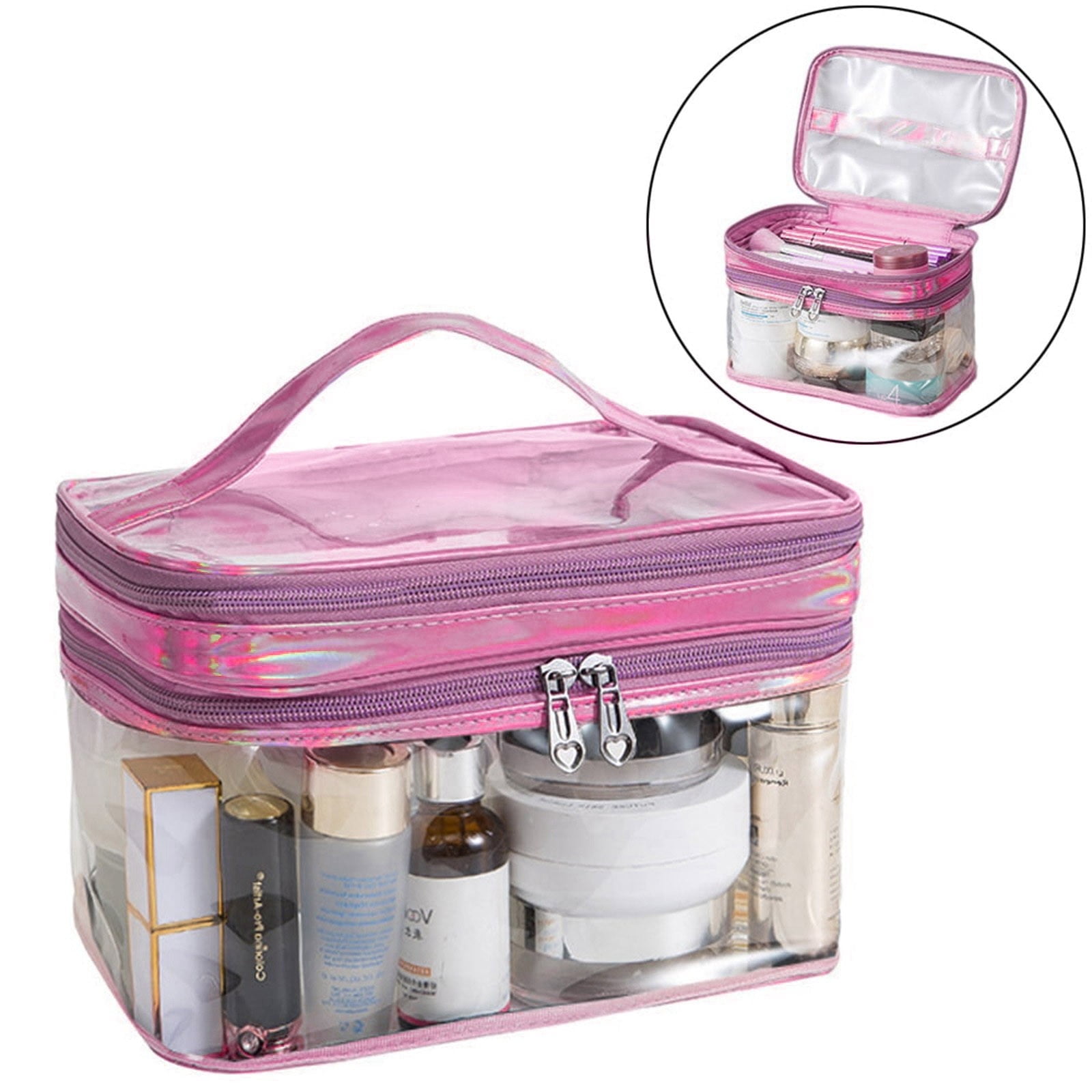 Basics 2- Piece Clear PVC Weekender Set - Walmart.com