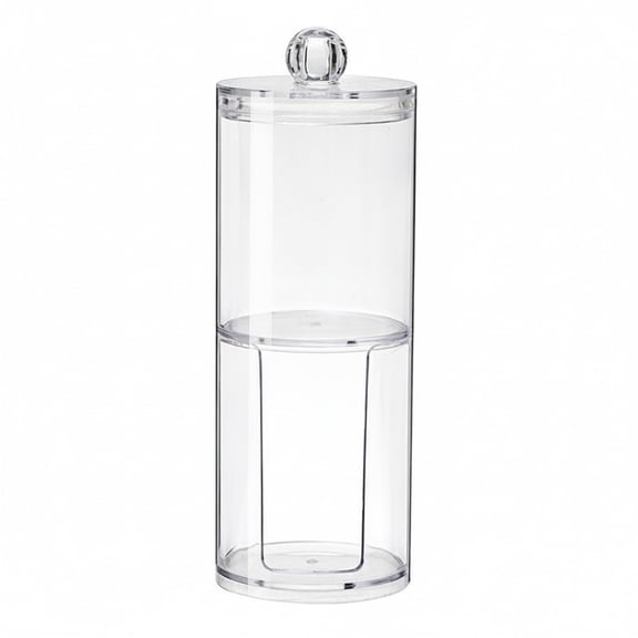 Double-Layer Clear PS Plastic Storage Bin with Lids, 2.76 x 2.76 Inches