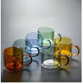 thumbnail image 1 of Double Layer Colored Glass Cup | High Borosilicate Handblown | 3.34" Inner Diameter, 3.95" Height | Heat Resistant, Durable | Unique Artisan Drinkware for Hot & Cold Beverages | Vibrant Multicolor, 1 of 5