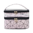 thumbnail image 1 of Double Layer Cosmetic Bag Toiletry Bag for Picnic Hair Accessories Cosmetics Pink, 1 of 8
