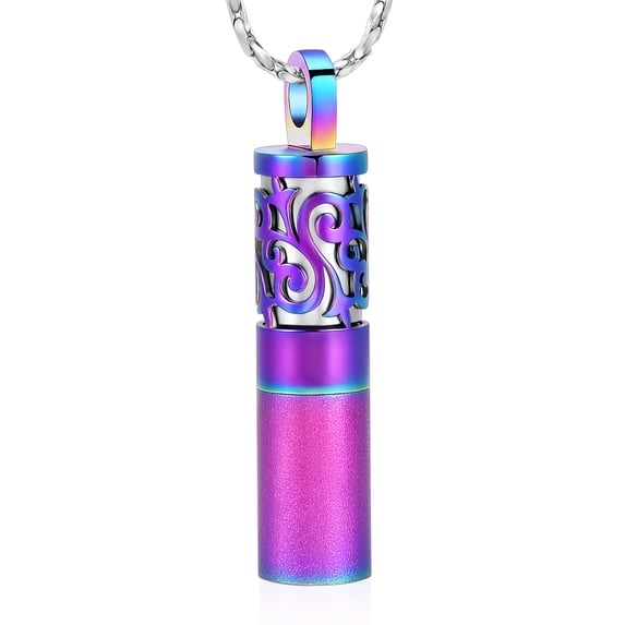 Double Layer Cylinder Cremation Pendant Small Urns For Ashes Keepsake Urn Necklace Cremation Jewellery Urns