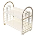 thumbnail image 1 of Double Layer Desktop Storage Rack, Ongmies 1Pc Desk Mini Bookshelf Organizer, 2-Tier Multifunctional Plastic Shelf Organizer for Office Kitchen Bedroom, 1 of 9