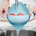 thumbnail image 1 of Double Layer Draining Basket, Rotating Vegetable Washing Strainer, 2 in 1 Kitchen Colander with Bowl, Fruit Washing Drainer for Home, Rice Rinsing Basin, Space-Saving Kitchen Gadgets, 1 of 9