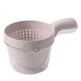 thumbnail image 1 of Double-Layer Draining Basket with Handle, Plastic Kitchen Colander Strainer for Washing Vegetables Fruits and Pasta Pink 7" X 5" X 4", 1 of 8
