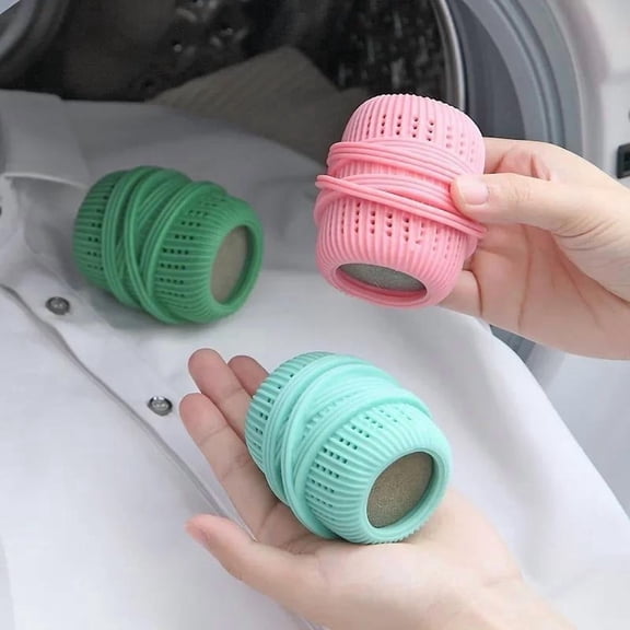 Double-Layer Eco-Friendly Laundry Detergent Balls - 2-Pack for All Fabric Types, Anti-Tangle Design