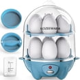 thumbnail image 1 of Double Layer Egg Cooker -Electric Egg Steamer Holds 14 Eggs-for Boil, Poach, Steam Eggs & Veggies, Compact Breakfast Appliance, 1 of 9