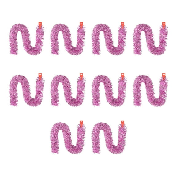 Double Layer Encrypted Seven-color Wool Strips 10PC Pink