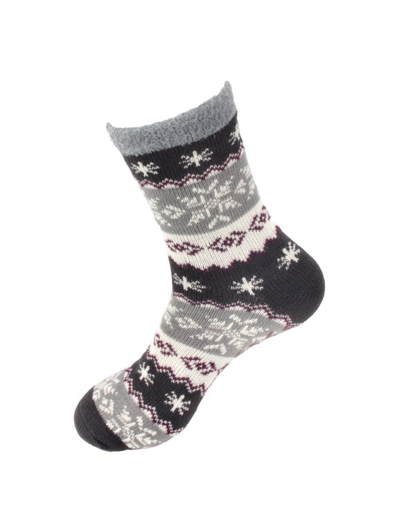 Women's Double Layer Extra Thick Home Socks - Style 02 - One Size - 1 Pair