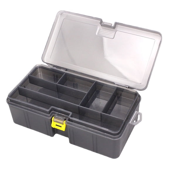 Double Layer Fishing Tackle Box Plastic Fish Hook Lures Baits Box Jig Head Spinner Hook Baits Tool Case Organizers