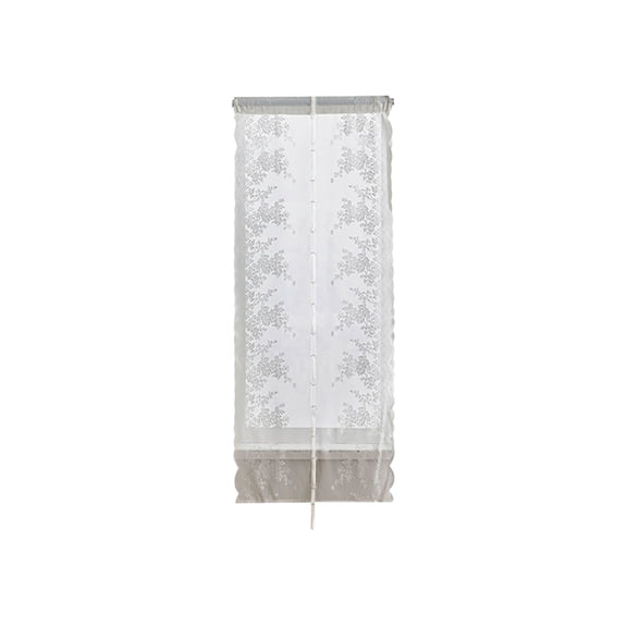 Double Layer Floral Draw Back Curtain with Rod Pocket, Sheer Lace and Blackout Options, Perfect for Bedrooms, Living Rooms, Kitchens, and Home Decor