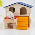 thumbnail image 1 of Double Layer Hamster Mice Squirrel Hidden Play Villa Wooden House Small Pet Nest, 1 of 8