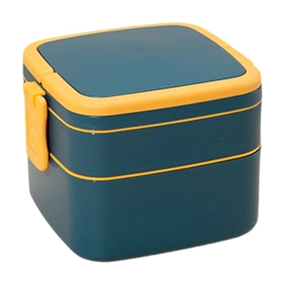 Double Layer Handled Bento Box, Japanese Style Lunch Container, Microwave Safe Meal Prep Box for Office Workers, Youngsters, and Fitness Meals