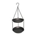 thumbnail image 1 of Double-Layer Hanging Bird Feeder Tray, Two-Tiered Seed Platform for Outdoor Garden Decor, Large Capacity Wild Bird Feeding Station, Gray, 1 of 4