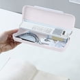 thumbnail image 1 of Double Layer Hard Plastic Pencil Box, Two Compartment Large Capacity Sch-ool Supply Organizer for Pens, Pencils, Erasers, Paper Clips, Cute Desktop Storage, 1 of 6