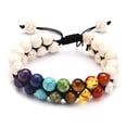 thumbnail image 1 of Double-Layer Healing Anxiety 7-Chakra Bracelet Natural Gemstone Crystal Yoga, 1 of 3