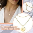 thumbnail image 1 of Double Layer Heart Letter Necklace 26 Initials Copper Personalized Jewelry for Women, 1 of 4