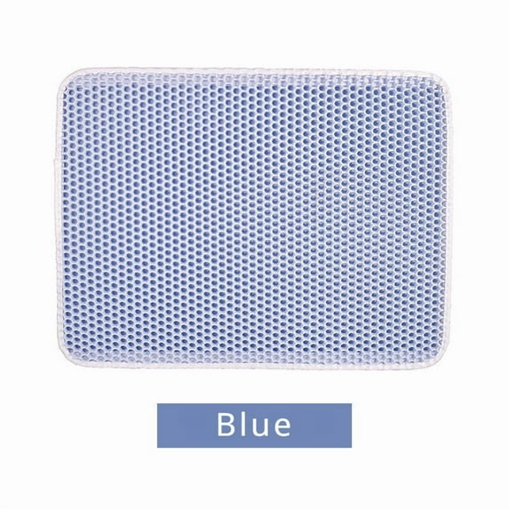 Double-Layer Honeycomb Cat Litter Mat Waterproof Anti-Slip for All Ages Cats Litter Box Floor Protector Durable and Easy Clean