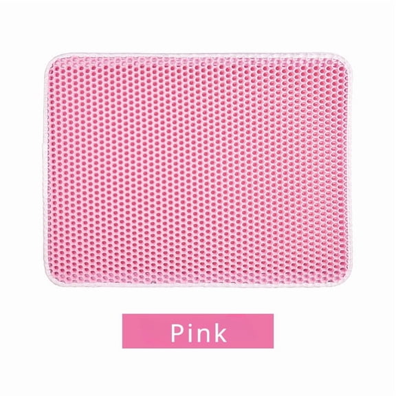 Double-Layer Honeycomb Cat Litter Mat Waterproof Anti-Slip for All Ages Cats Litter Box Floor Protector Durable and Easy Clean