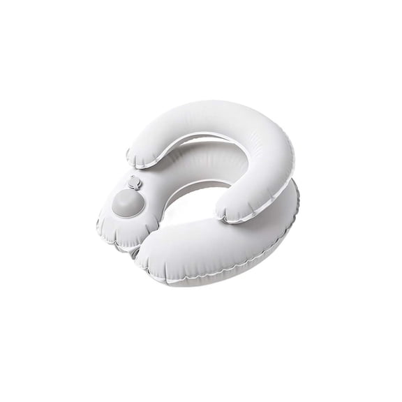 Double Layer Inflatable Travel Neck Pillow Press To Inflate Ergonomic 360 U Shaped Airplane Headrest Support for Car Office Nap Portable